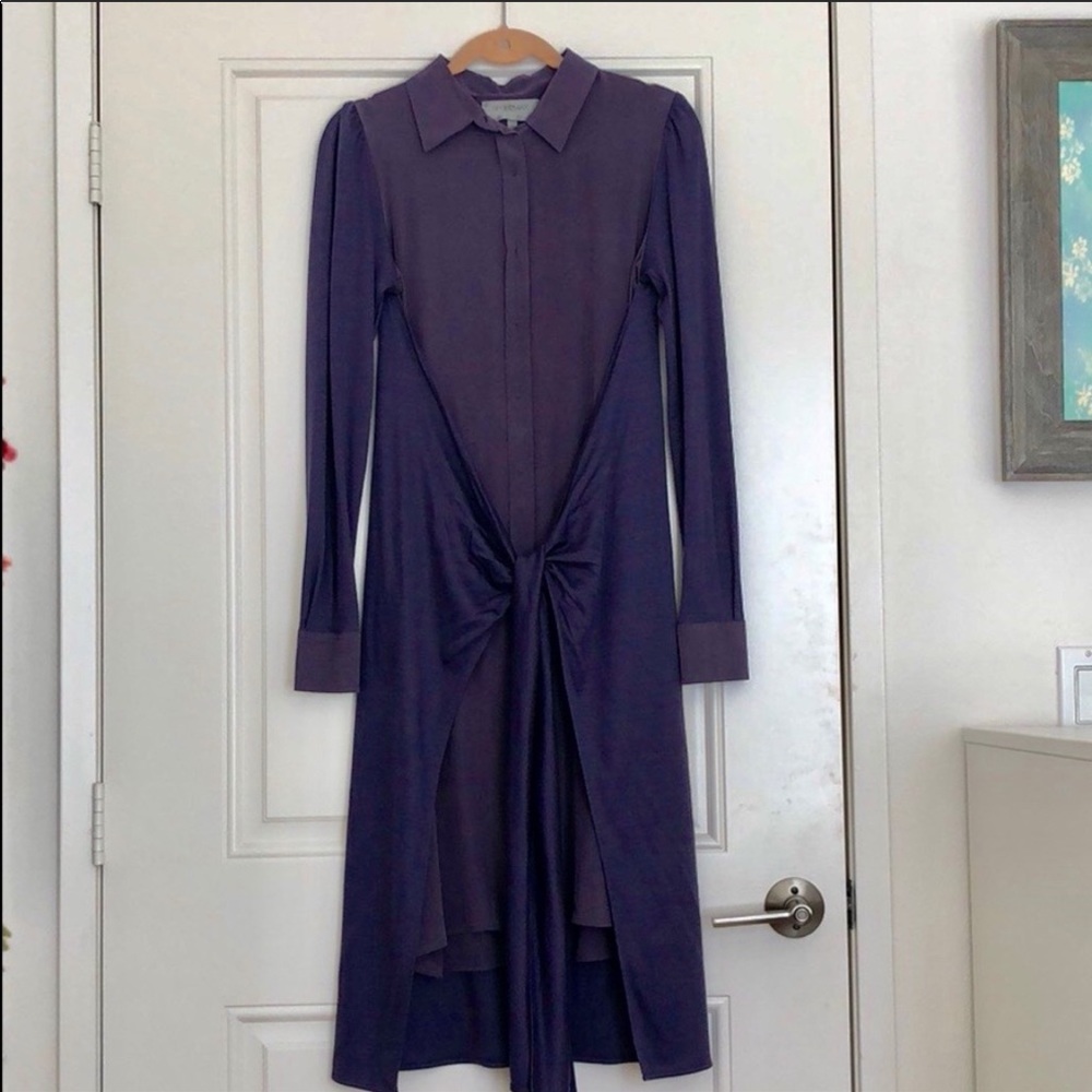 Sportmax dark purple tie dress - Picture 7 of 8